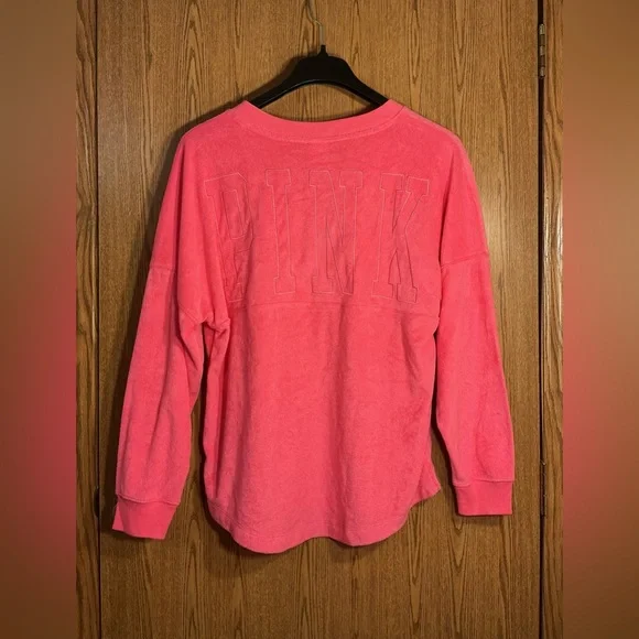 PINK Victoria's Secret Terry Cloth V-Neck Top - Picture 5 of 5